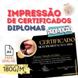 Impressao de Certificado Diploma de Conclusão A4 - 180G 1