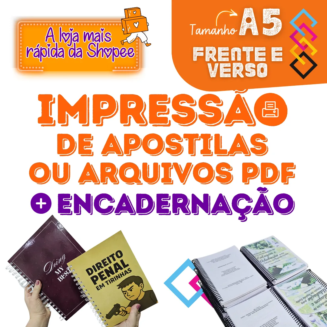 Impressão A5 Encadernação Simples 75g